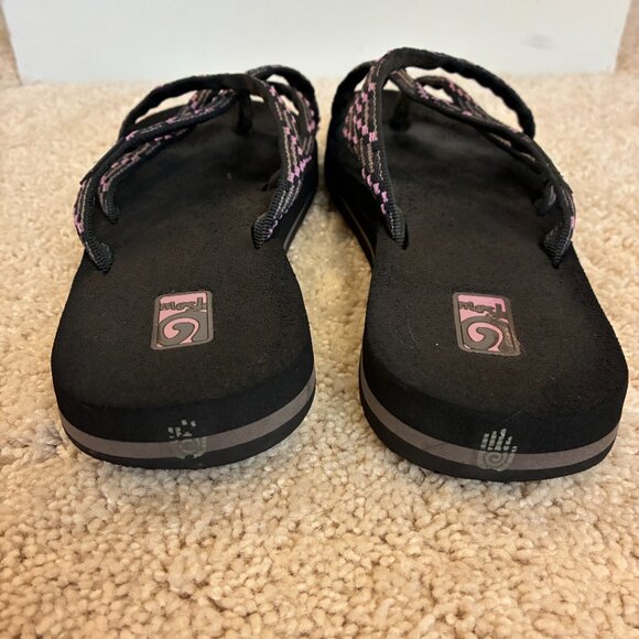 Teva Women's Olowahu Purple Black Gray Flip-Flop Sandal Size 7 - Picture 7 of 15